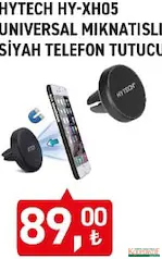 HYTECH HY-XH05 UNİVERSAL MIKNATISLI SİYAH TELEFON TUTUCU fiyat ve kampanya bilgisi
